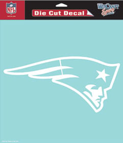 Picture of New England Patriots Decal 8x8 Die Cut White