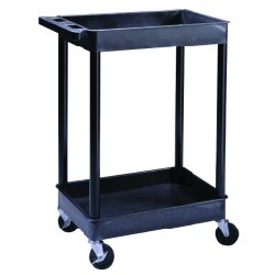 Picture of Luxor LUXTC11 2-Shelf Utility Cart with 4in. Casters