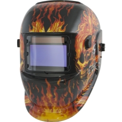 Picture of Titan TIT41266 Solar Powered Auto Darkening Welding Helmet with Flame Design
