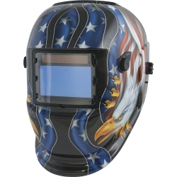 Picture of Titan TIT41265 Solar Powered Auto Darkening Welding Helmet with American Eagle Graphics
