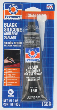 Picture of Permatex 3 Oz Black Silicone Adhesive Sealant  81158