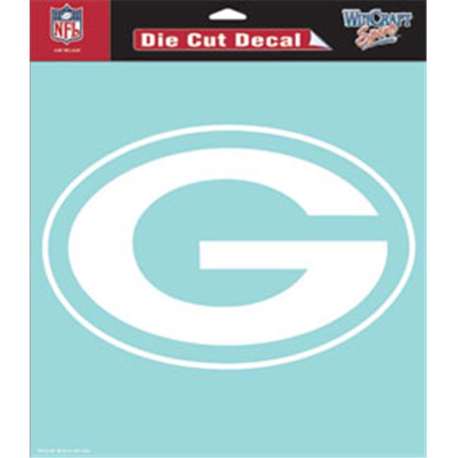 Green Bay Packers Decal 8x8 Die Cut White