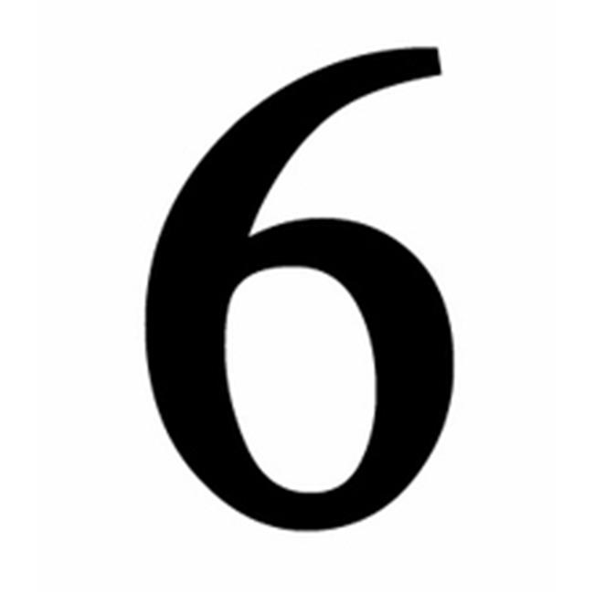 Village Wrought Iron NUM-6-S Small Number 6 - Black