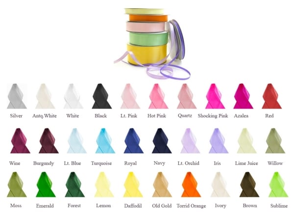 Picture of Papilion R074300230563100Y .88 in. Single-Face Satin Ribbon 100 Yards - Willow