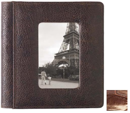 Raika NI 168 BROWN 4in. x 6in. Frame Front Album Foldout - Brown