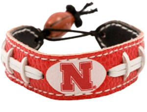 Picture of Nebraska Cornhuskers Bracelet Team Color Football