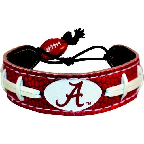 Picture of Alabama Crimson Tide Bracelet Team Color Football A Logo