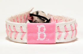 Picture of Boston Red Sox Bracelet Baseball Pink