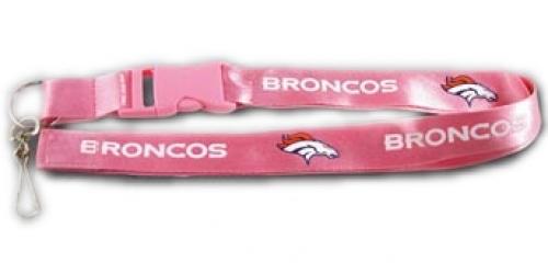 Picture of Denver Broncos Lanyard - Breakaway with Key Ring - Pink