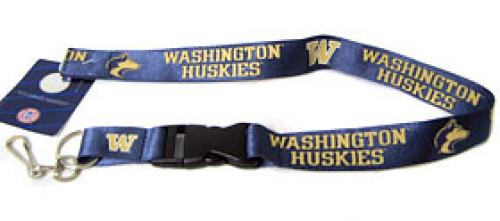 MKW 5717527614 Washington Huskies Breakaway Lanyard with Key Ring