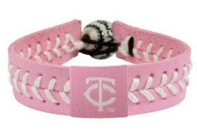 Picture of Minnesota Twins Bracelet Baseball Pink