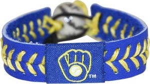 Picture of Milwaukee Brewers Bracelet Team Color Baseball