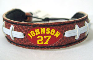 Picture of Kansas City Chiefs Larry Johnson Classic Football Jersey Bracelet