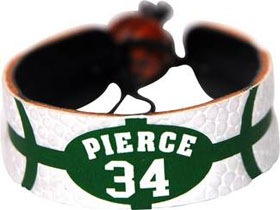 Picture of Caseys Distributing 7731400566 Boston Celtics Paul Pierce Team Color Basketball Bracelet