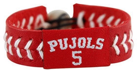 Picture of St. Louis Cardinals Albert Pujols Team Color Jersey Baseball Bracelet