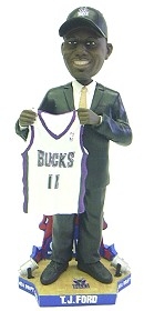 Picture of Milwaukee Bucks T.J. Ford Draft Pick Forever Collectibles Bobblehead