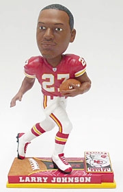 Picture of Kansas City Chiefs Larry Johnson Forever Collectibles On Field Bobblehead
