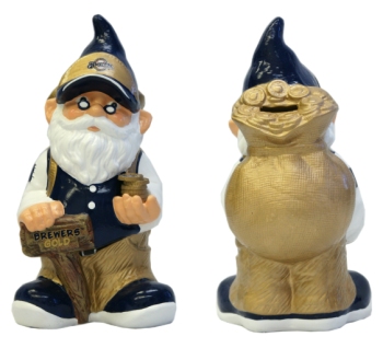 Picture of Milwaukee Brewers Garden Gnome - Coin Bank