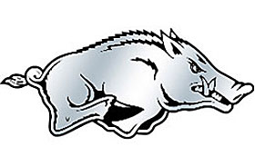 Picture of Arkansas Razorbacks Auto Emblem - Silver