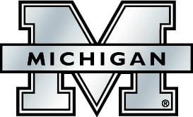 Picture of Michigan Wolverines Auto Emblem - Silver