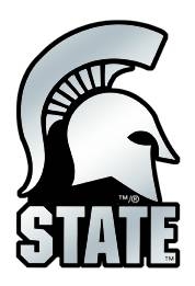 Picture of Michigan State Spartans Auto Emblem - Silver