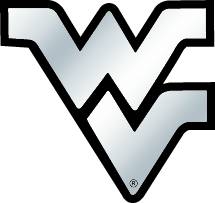 West Virginia Mountaineers Auto Emblem - Silver
