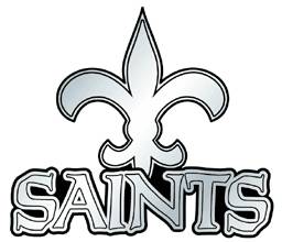 New Orleans Saints Auto Emblem - Silver