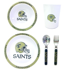 Picture of New Orleans Saints 5 Piece Children&apos;s Dinner Set