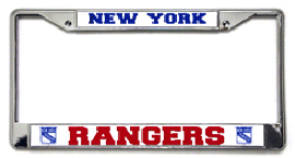Picture of New York Rangers License Plate Frame Chrome
