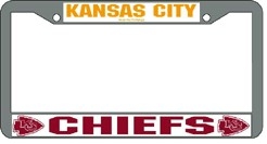 Picture of Kansas City Chiefs License Plate Frame Chrome