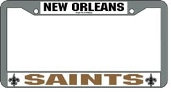 Picture of New Orleans Saints License Plate Frame Chrome