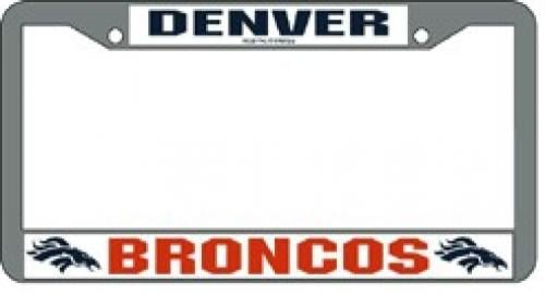 Picture of Denver Broncos License Plate Frame Chrome