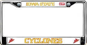 Picture of Iowa State Cyclones License Plate Frame Chrome