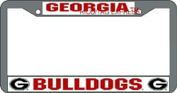 Picture of Georgia Bulldogs License Plate Frame Chrome