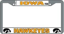 Picture of Iowa Hawkeyes License Plate Frame Chrome