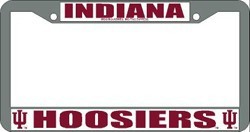 Picture of Indiana Hoosiers License Plate Frame Chrome
