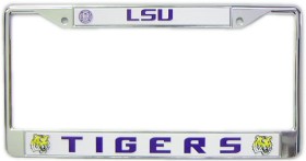 Picture of LSU Tigers License Plate Frame Chrome