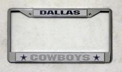 Picture of Dallas Cowboys License Plate Frame Chrome