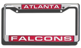 Picture of Atlanta Falcons License Plate Frame Laser Cut Chrome