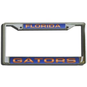 Picture of Florida Gators License Plate Frame Laser Cut Chrome