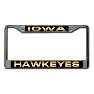 Picture of Iowa Hawkeyes Laser Cut Chrome License Plate Frame
