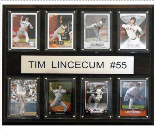 Picture of C & I Collectables 1215LINCE8C MLB Tim Lincecum San Francisco Giants 8 Card Plaque