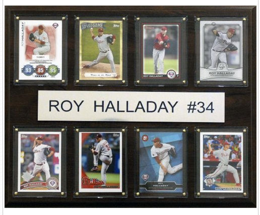 Picture of C & I Collectables 1215RHALL8C MLB Roy Halladay Philadelphia Phillies 8 Card Plaque