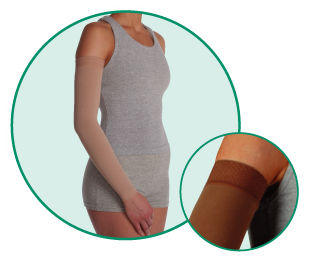 Picture of Juzo 2001CGLSB10 IV Soft 2001CG Armsleeve 20-30mmHg with Silicone Top Band - Size- IV - Large  Length- L-Long  Color- Black 10