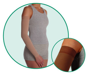 Picture of Juzo 2002CGLSB10 V Soft 2002CG Armsleeve 30-40mmHg with Silicone Top Band - Size- V - X-Large  Length- L-Long  Color- Black 10