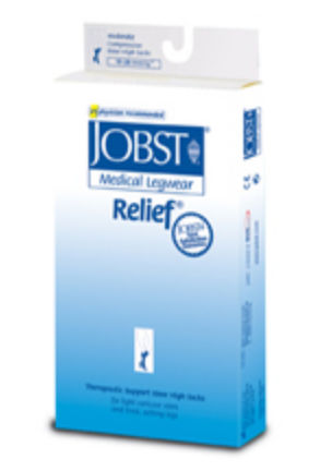 114801 Relief 15-20 mmHg Open Toe Knee Highs Unisex - Size- Beige Medium -  Jobst