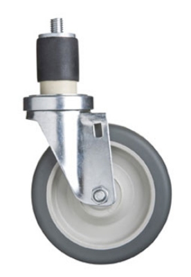 5 in. Swivel Casters with Brake Replacement for Aluminum Baking Racks