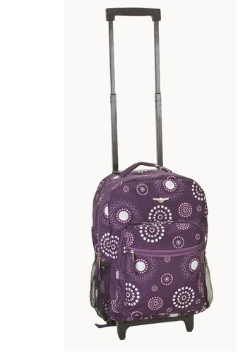 Picture of Rockland R01-PURPLE PEARL 17 in. Rolling Backpack Rockland