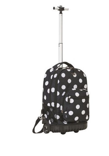 Picture of Rockland R02-BLACK DOT 19 in. Rolling Backpack Rockland