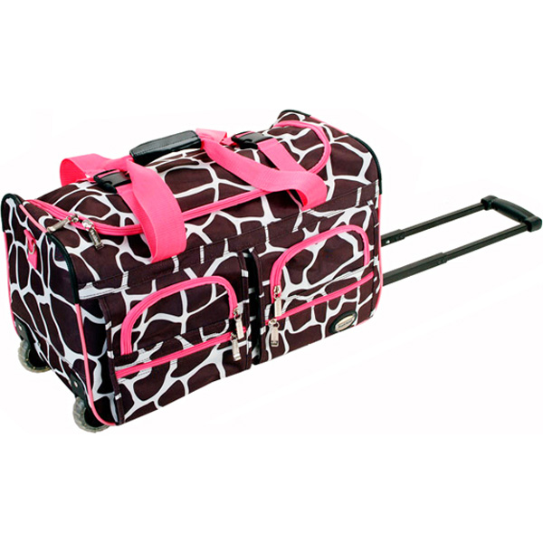 Picture of Rockland PRD322-PINK GIRAFFE 22 in. Rolling Duffle Bag Rockland
